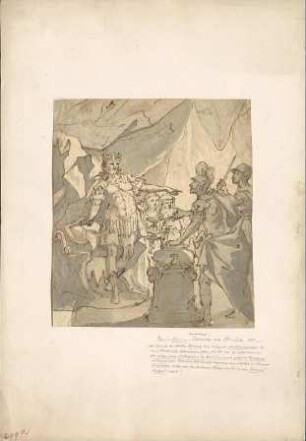 Gaius Mucius Scaevola vor dem Etruskerkönig Lars Porsenna während der Belagerung Roms