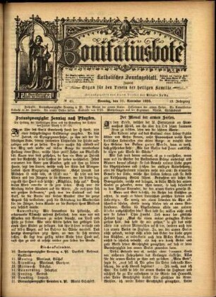 Ausgabe vom Sonntag, den 10. November 1895.