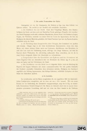 5. Die antike Nomenclatur der Karte