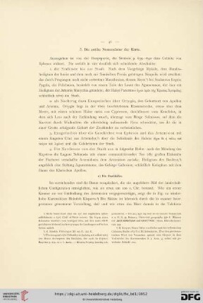 5. Die antike Nomenclatur der Karte