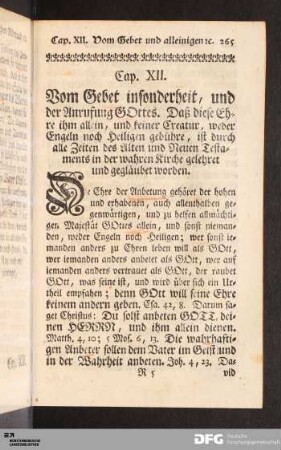 Cap. XII. Vom Gebet insonderheit, und der Anrufung GOttes...