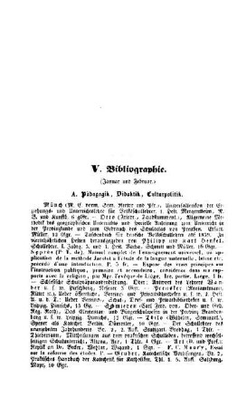 Bibliographie : (Januar und Februar)