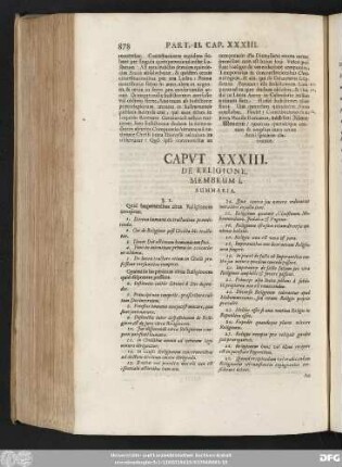 Caput XXXIII. De Religione.