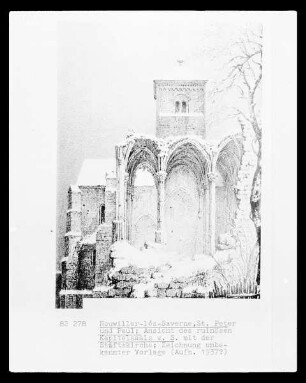 Darstellung des 1824 abgerissenen Chors von St. Adelphi