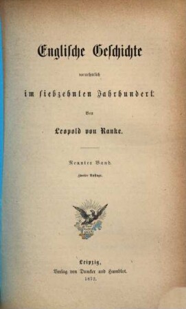 Englische Geschichte vornehmlich im siebzehnten Jahrhundert, 9