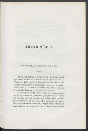 Anexo núm. 2. : Artículos modificados.