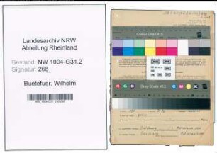 Entnazifizierung Wilhelm Buetefuer , geb. 29.11.1896 (Gastwirt)