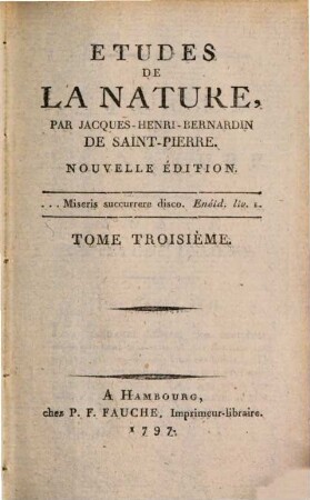 Oeuvres De Jacques-Henri-Bernardin De Saint-Pierre. 3, Etudes De Da Nature ; 3