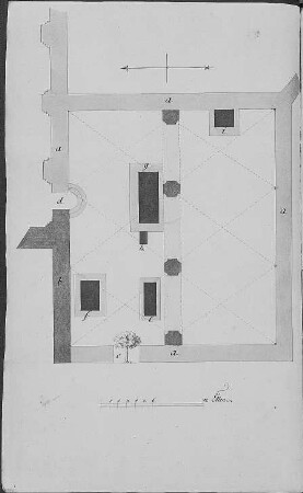 Grundriß der ehemaligen Andreascapelle im Kloster Alt-Zelle, Blatt 68