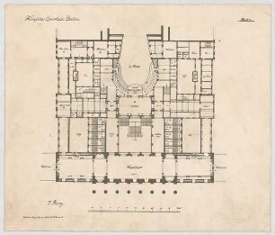 Thiersch, Friedrich von; Berlin, Königsplatz; Konzerthaus und Oper - 1. Rang (Grundriss)