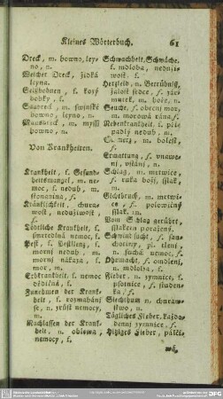 Von Krankheiten