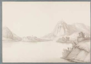 Blick in das Rheintal mit Kloster Nonnenwerth, dem Drachenfels und Rolandseck