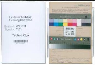 Entnazifizierung Olga Teichert , geb. 28.04.1886 ()