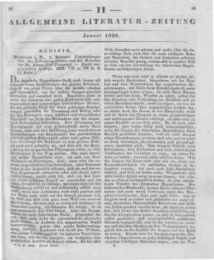 Passavant, J. K.: Untersuchungen über den Lebensmagnetismus und das Hellsehen. 2. Aufl. Frankfurt a. M. : Brönner 1837