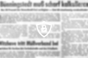 Bünningstedt muß scharf kalkulieren