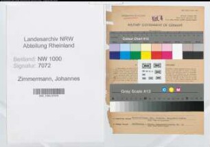 Entnazifizierung Johannes Zimmermann, geb. 24.07.1897 (Verw.Inspektor)