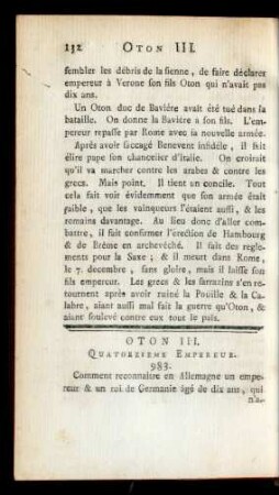 Oton III. Quatorzieme Empereur.