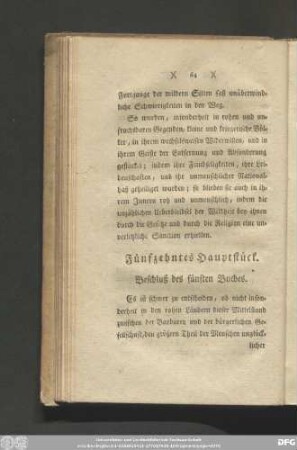Fünfzehntes Hauptstück. Beschluß des fünften Bandes.