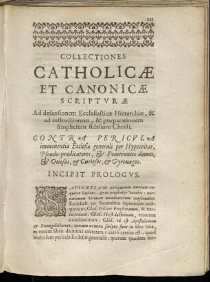 Collectiones Catholicæ Et Canoniæ Scripturæ [...]
