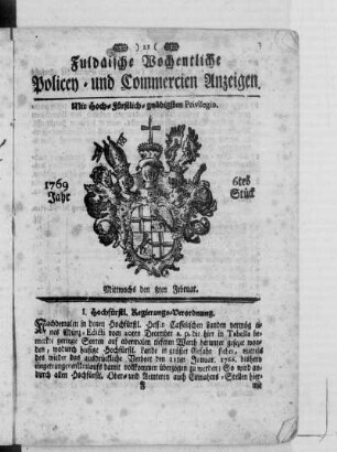 6tes Stück, Ausgabe vom 8. Februar 1769