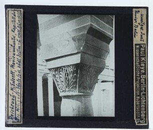 Mittelzell, Münster St. Maria und Markus (Reichenau-Mittelzell) : Kapitell d. sog. Witigowo-Säule