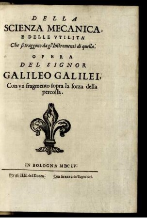 Della Scienza Mecanica.