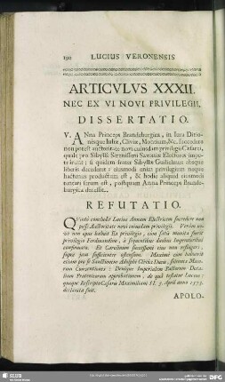 Articulus XXXII. Nec Ex Vi Privilegii