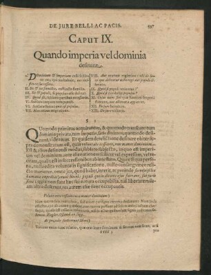 Caput IX. Quando imperia vel dominia definant.