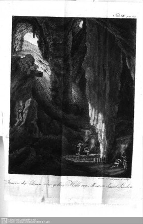 Inneres der kleinen oder gelben Höhle von Alcantara ohnweit Lissabon (Tab. VII, pag. 153)