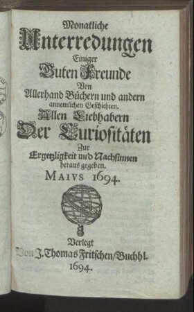 Maius 1694.