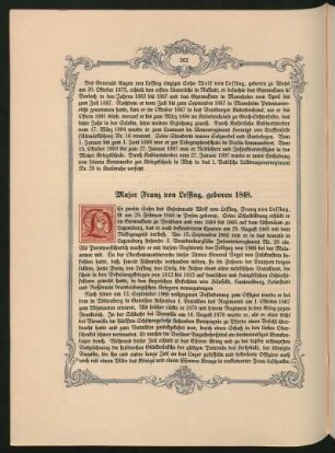 Major Franz von Lessing, geboren 1848