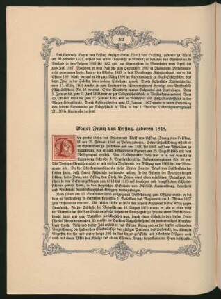 Major Franz von Lessing, geboren 1848