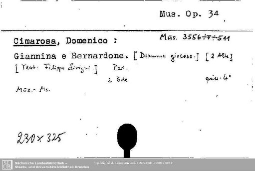 Cimarosa, Domenico, Giannina