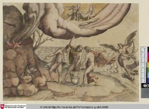 [Jupiter, Neptun et Pluton partageant entre eux l'empire de l'univers [Jupiter, Neptun und Pluton teilen die Herrschaft über das Universum unter sich auf]