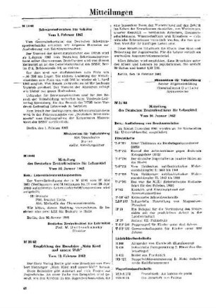 Mitteilung des Deutschen Zentralinstituts für Lehrmittel : 21/62 vom 16. Januar 1962 ; [Mitteilungen]