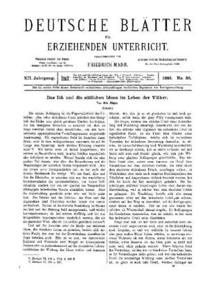 Das Ich und die sittlichen Ideen im Leben der Völker : (Schluss)