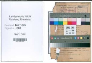 Entnazifizierung Fritz Isert , geb. 20.07.1891 (Ingenieur)