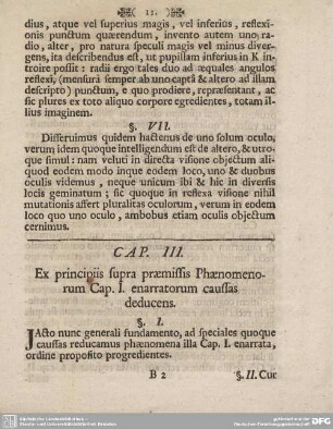 CAP. III. Ex principiis supra praemissis Phaenomenorum Cap. I. enarratorum caussas deducens.