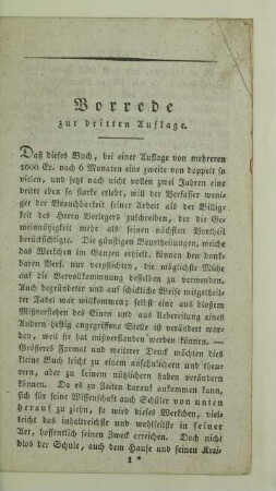 Vorrede zur dritten Auflage