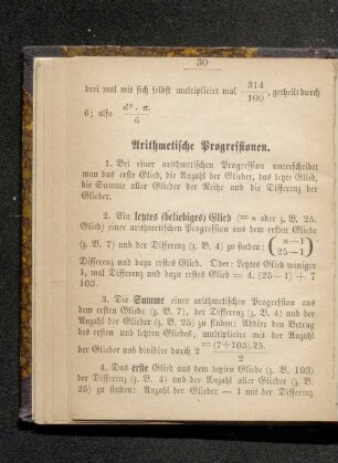 Arithmetische Progressionen.