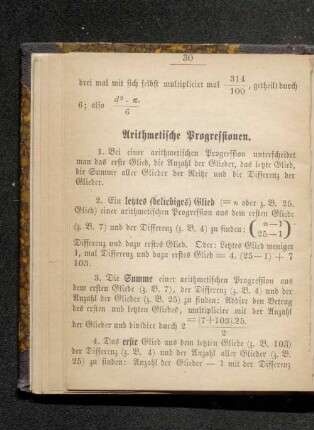 Arithmetische Progressionen.