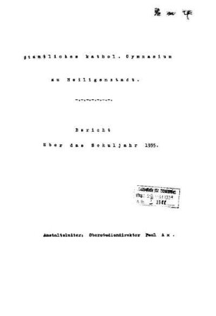 1935/36: Bericht ... - 1935/36