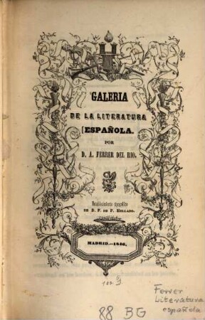 Galeria de la literatura Española