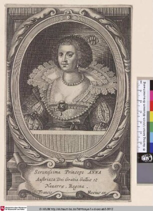 Anna Austriaca Dei Gratia Galliae et Navarrae, Regina