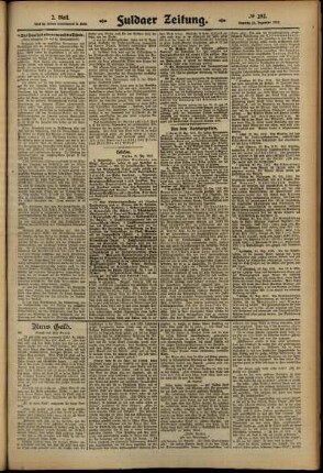 Zweite Ausgabe vom Samstag, den 21. Dezember 1912.