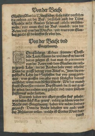 Von der Beicht und Gnugthuung.