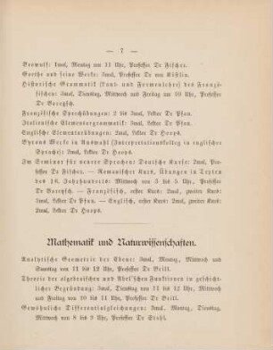 7-11, Mathematik und Naturwissenschaften