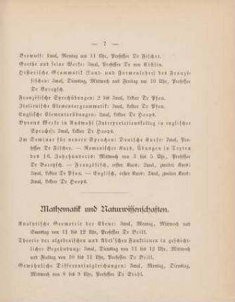 7-11, Mathematik und Naturwissenschaften