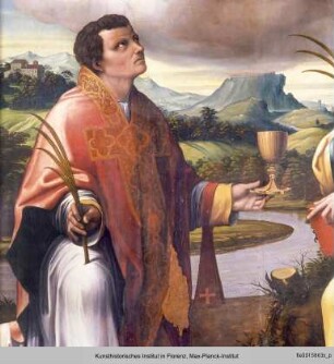 Die Madonna mit Kind und den Heiligen Faustinus und Jovita