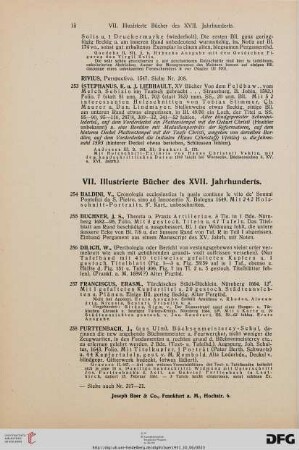Illustrierte Bücher des XVII. Jahrhunderts (Nr. 254-272)